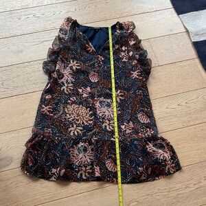 Madewell Navy and Pink Floral Mini Dress